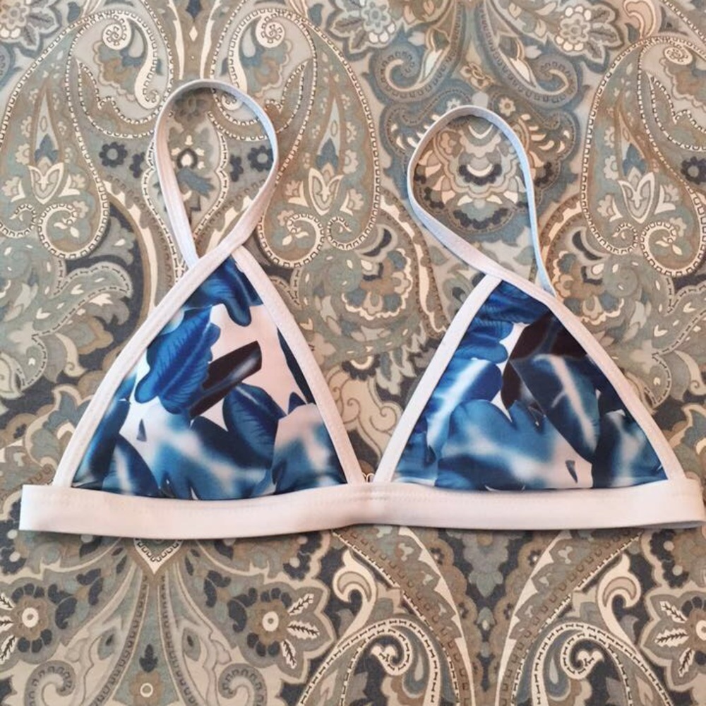 Sexy palm tree print bikini top