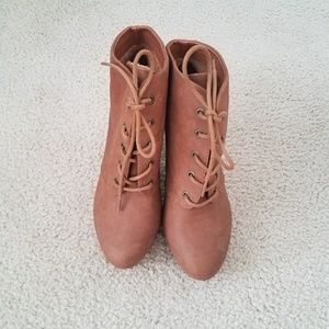 Brown booties/heels
