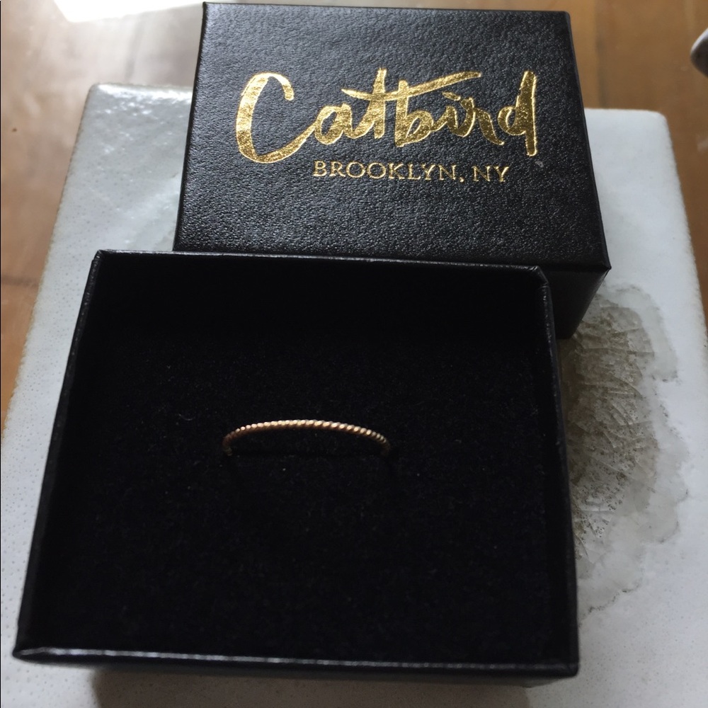 Catbird Twisted Stacker Ring