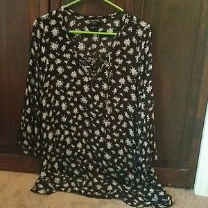 Black and White flower dress