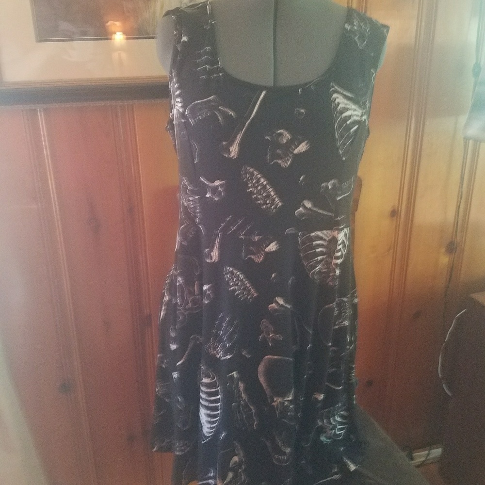 Torrid 2 Skeleton Skater Tank Dress