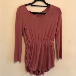 Burnt orange romper, open back