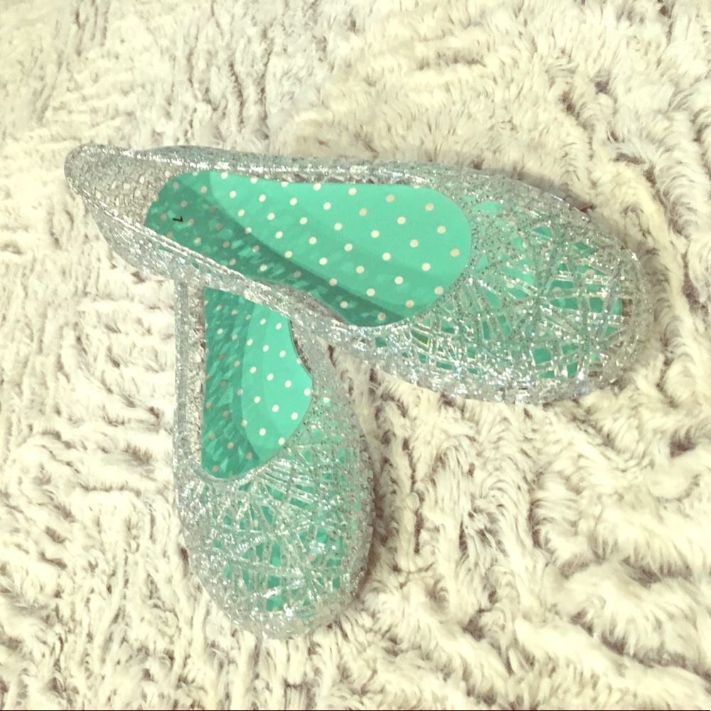 Girls Clear Sparkle Jelly Shoes