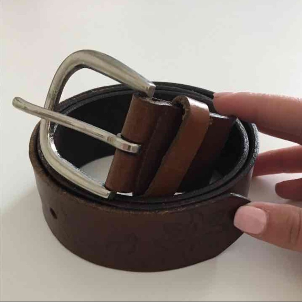 Leather Flower Belt