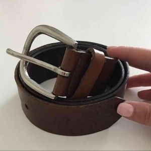 Leather Flower Belt