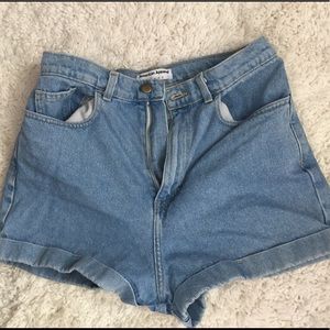 AMERICAN APPAREL HIGH WAISTED SHORTS