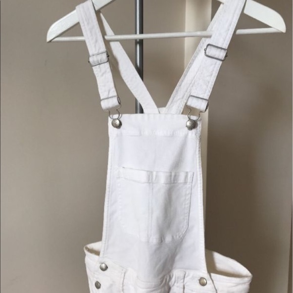 bebe Denim - White bebe overalls