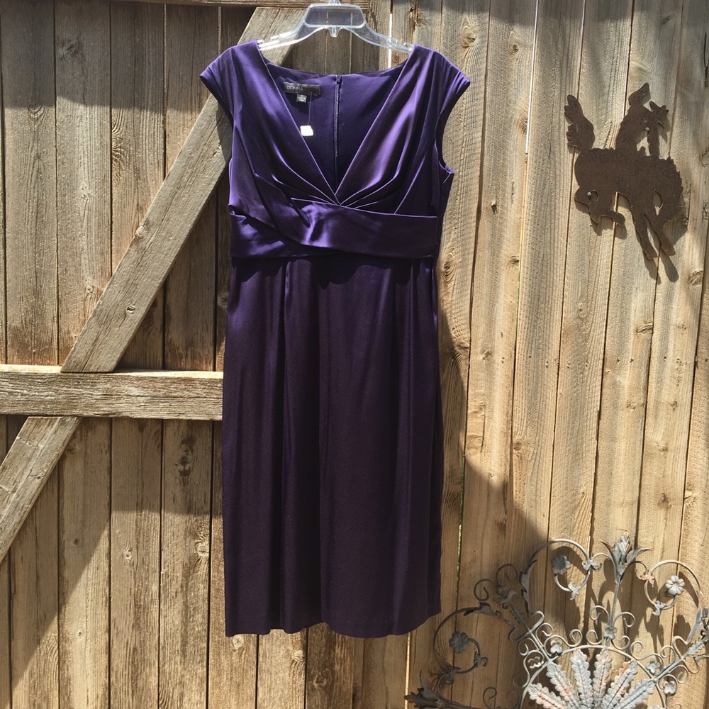 Donna Rocco size 12 purple dress NWT midi length
