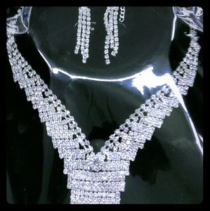 Diamond Necklace and Earrings