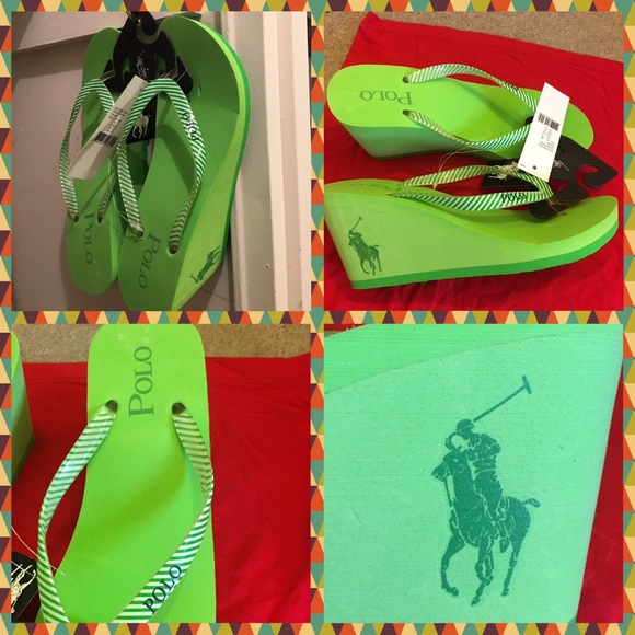 🌺ONLY 1 LEFT🌺Polo Wedge Thongs (size 6) - Picture 3 of 5