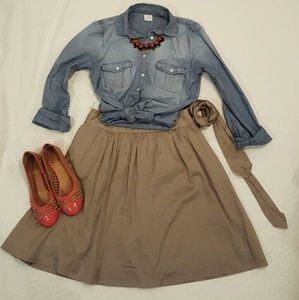 J. Crew tan skirt