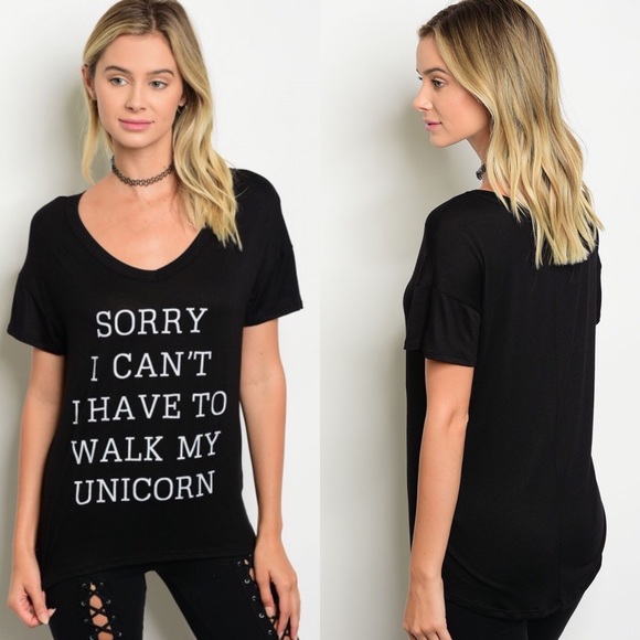 🏖 Was $25 Black Sorry I Can't Tee - Picture 2 of 2