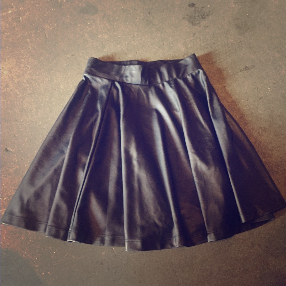 Faux leather skirt