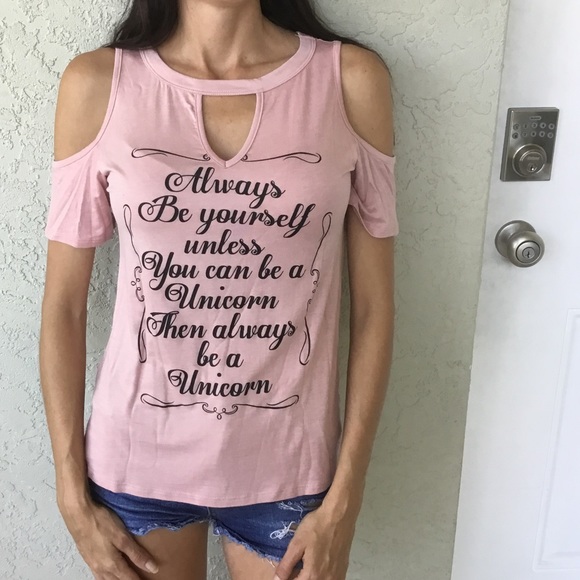 Large Pink Always Be Yourself Tee - Picture 2 of 3