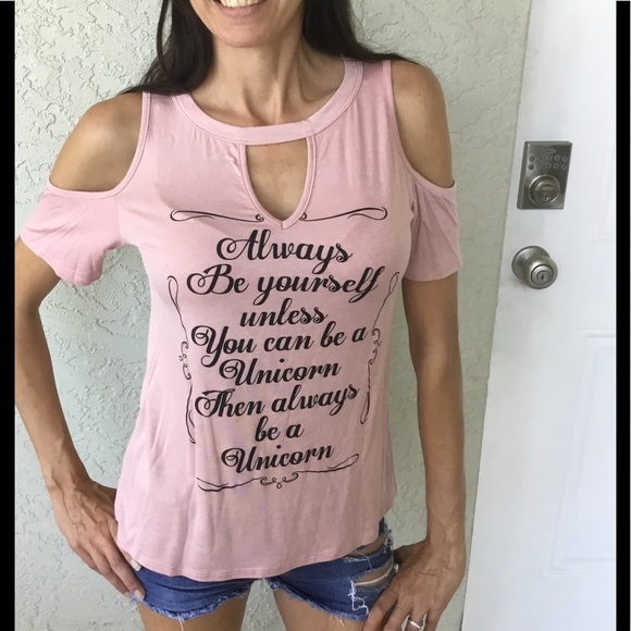 Large Pink Always Be Yourself Tee - Picture 3 of 3