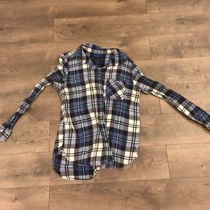 Blue American Eagle Boyfriend shirt Flannel!