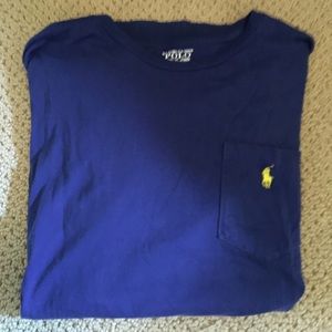 Blue polo long sleeve.
