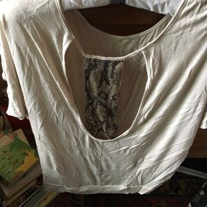 Express top Sz Small with python sequin strap back