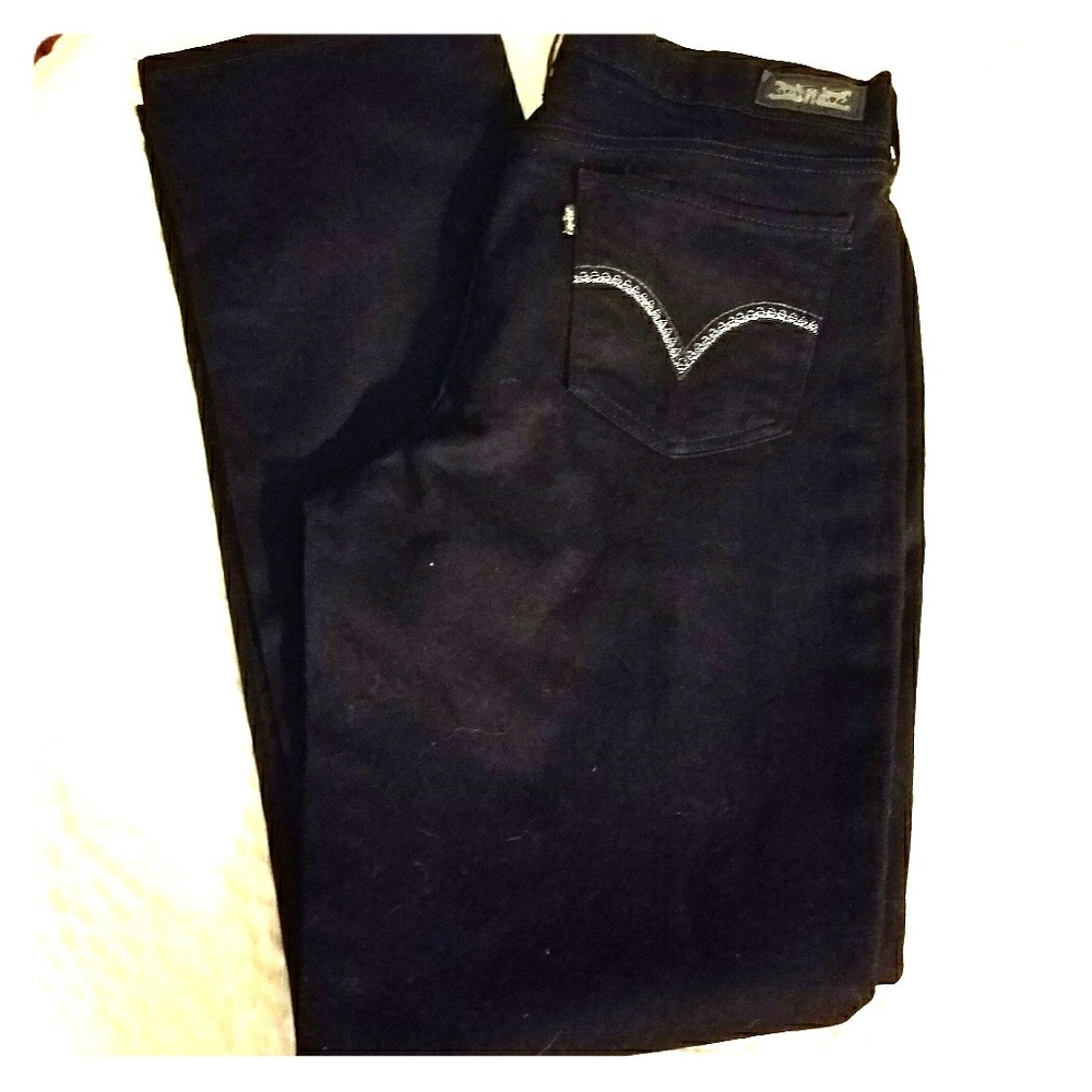 Black 505 Levis straight leg