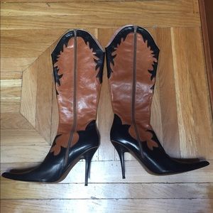 BRONX: women's sleek leather cowboy style boots