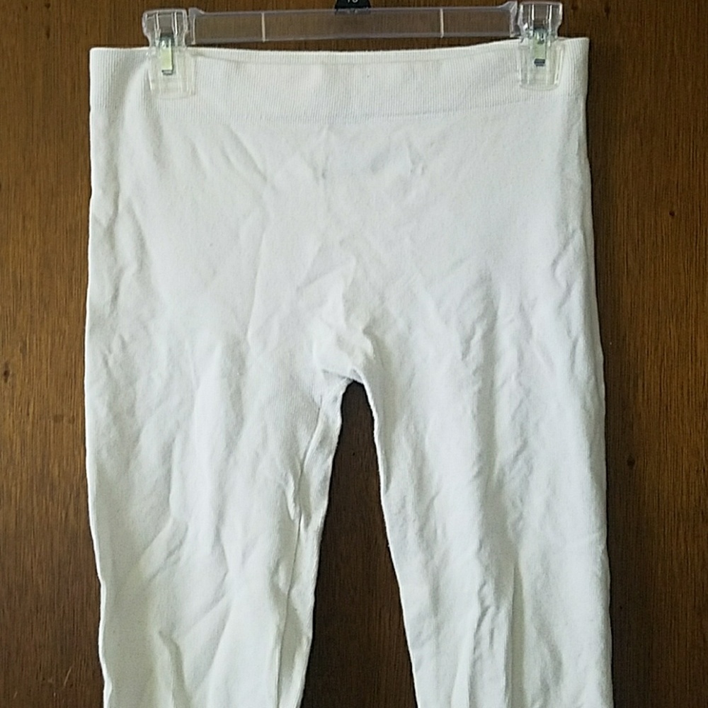 White non see through leggings