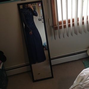 Women's Peak Evening Beaded Formal Dress