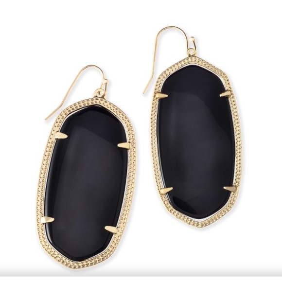 Kendra Scott Jewelry - NWT Kendra Scott Danielle Earrings Gold/Black