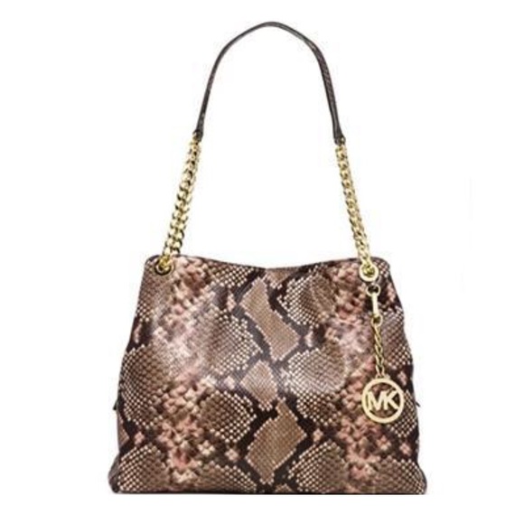 ⚜️SOLD⚜️NWOT⚜️Michael Kors Learher Jet Set Phyton - Picture 5 of 7