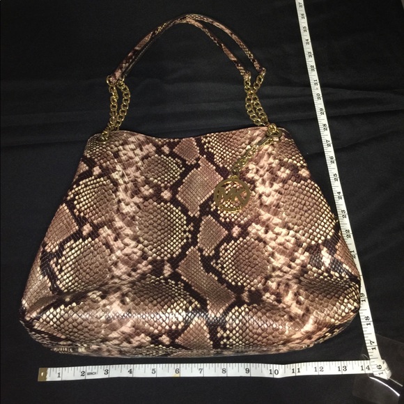 ⚜️SOLD⚜️NWOT⚜️Michael Kors Learher Jet Set Phyton - Picture 4 of 7