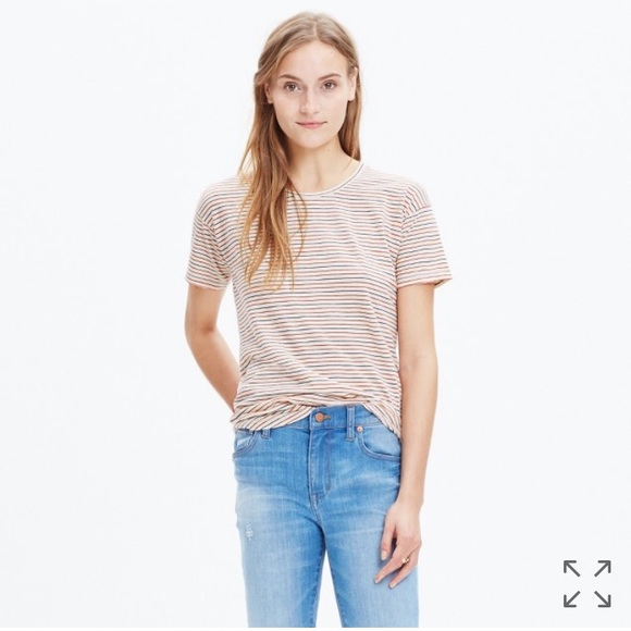 Madewell Tops - whisper cotton crewneck tee in sacramento stripe