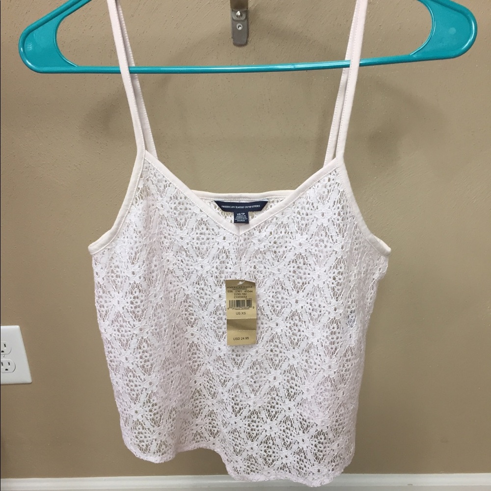 American Eagle purple see through crop top