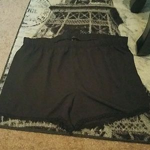 Express black frill bottom shorts