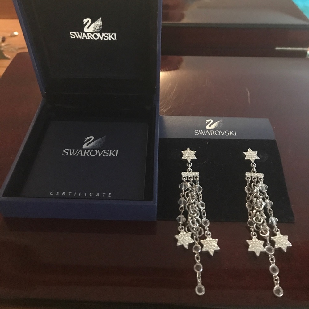 Women's Star Dangle Swarovski Earrings