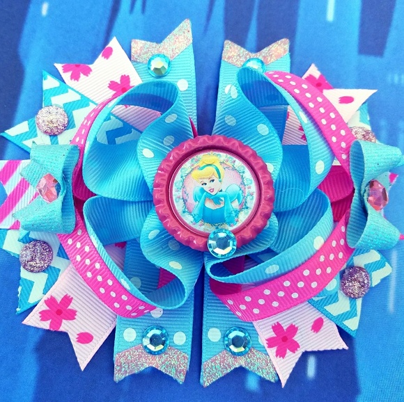 Cinderella Princess Hair Bow Spike Tail OTT - Picture 1 of 3