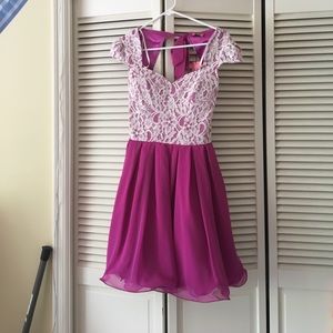Pink lace dress