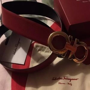 Salvatore Ferragamo reversible black red