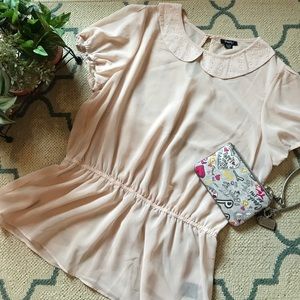 Blush Peplum Top