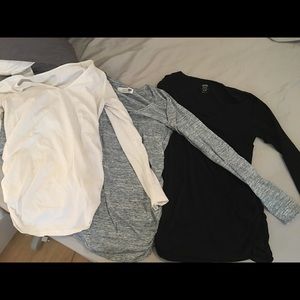 3 maternity long sleeve tops ( fitted)