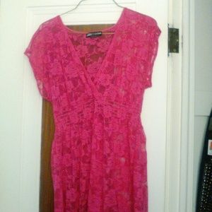 A V Neck Floral Lace Top