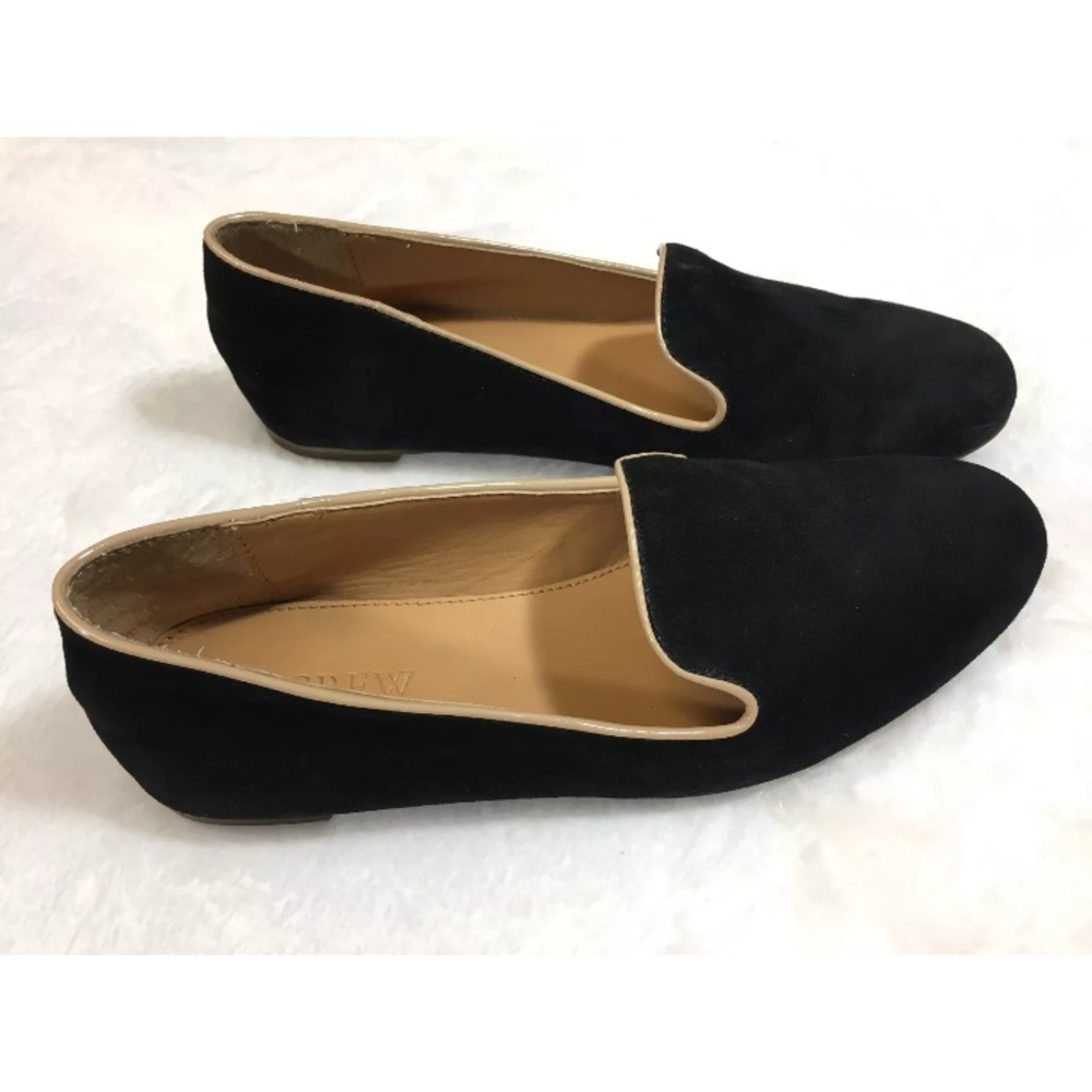 J Crew Size 6 Black Addie Loafers Slip On Flats