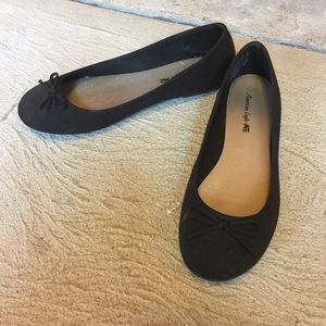 Black cloth flats