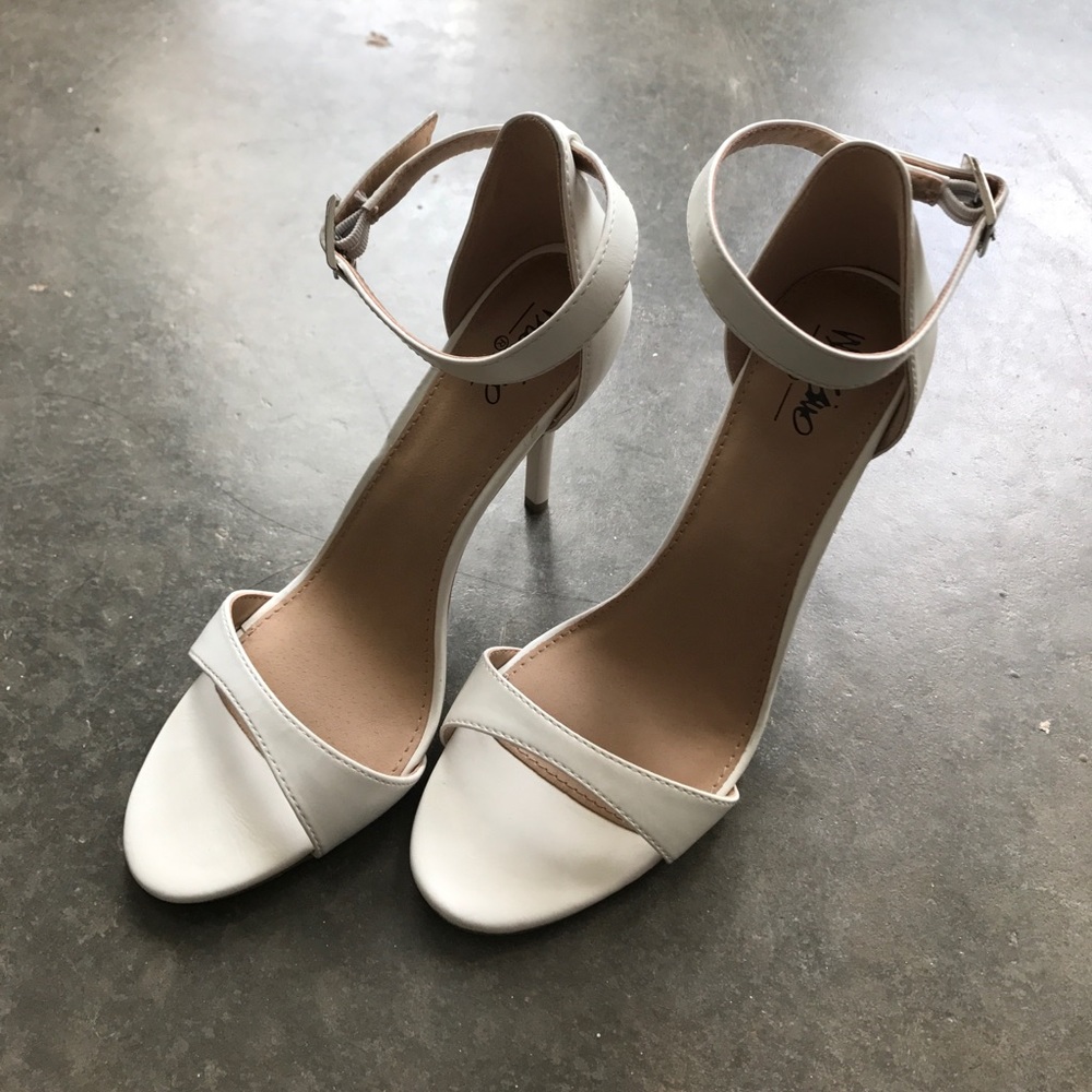 White Strappy Heels