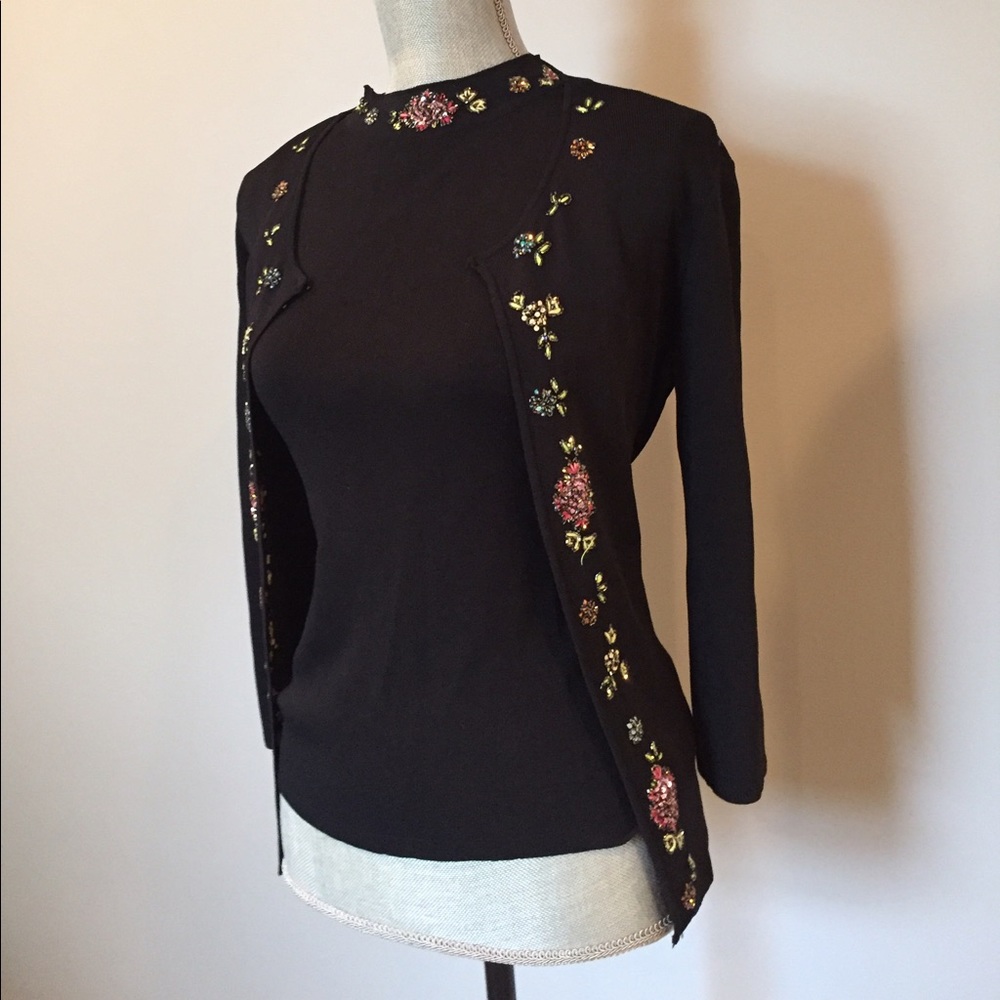 ✨Joseph A. 2 piece set, top and Sweater sz M - Picture 3 of 5