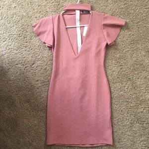 Missguided choker neck bodycon dress