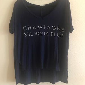 "Champagne s'il vous plait" slouchy t-shirt