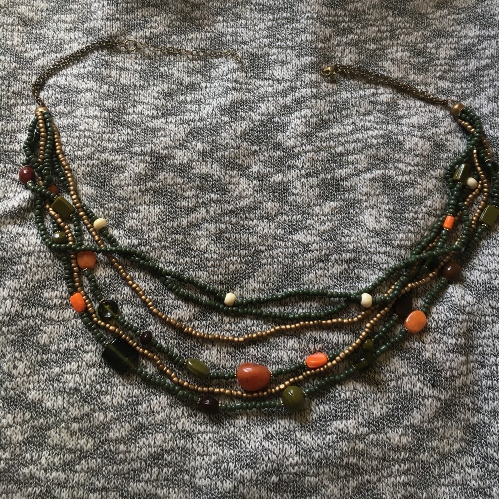Polished Rock Statement Necklace