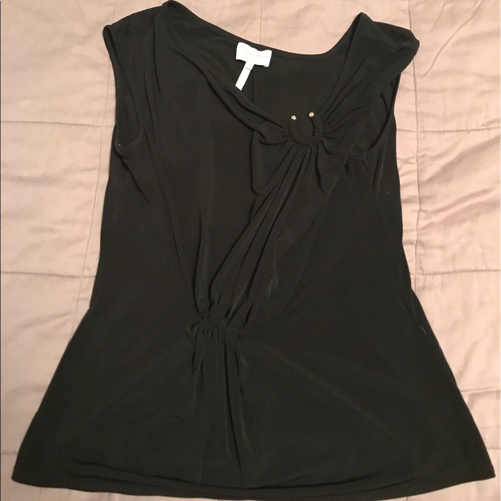 Laundry black asymmetrical top / tank top