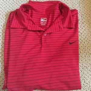Red Nike Golf Polo