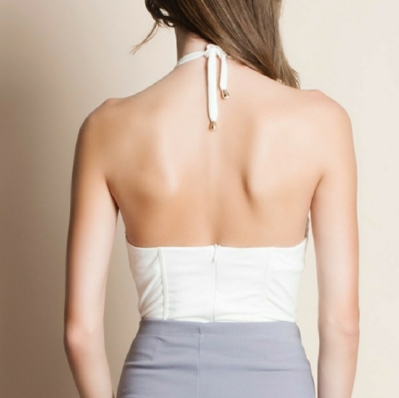 🥀Suede White Lace Up Bodysuit 🥀 - Picture 3 of 5