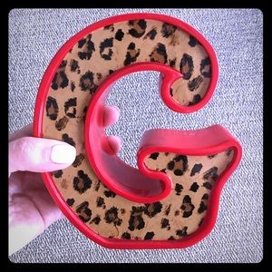 Decor - Red and Leopard Letter G